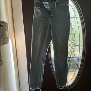 Express Women's Cropped Jeans - Medium Blue